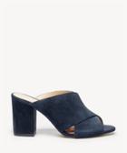 Sole Society Women's Luella Criss Cross Mules Navy Size 5 Suede From Sole Society
