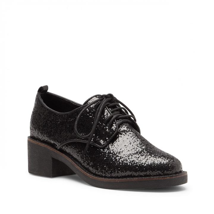 Sole Society Sole Society Breeland Chunky Lace Up Pump - Black-5.5