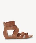 Vince Camuto Vince Camuto Women's Seevina Strappy Low Wedges Sandals Roasted Cashew Size 5 Leather From Sole Society