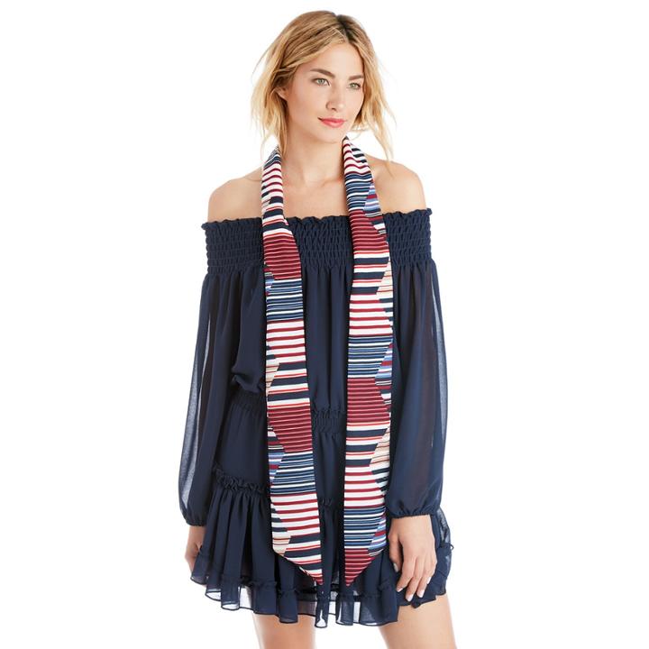 Sole Society Sole Society Multi Stripe Skinny Scarf - Multi