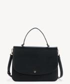 Sole Society Sole Society Elie Medium Satchel Vegan City Bag Black Leather