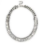 Sole Society Sole Society Wrapped Crystal Statement Necklace - Silver-one Size