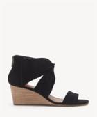 Lucky Brand Lucky Brand Tammanee Knotted Wedges Black Size 5 Suede From Sole Society