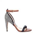 French Connection French Connection Nanette Heeled Sandal - Black White Tan-9.5