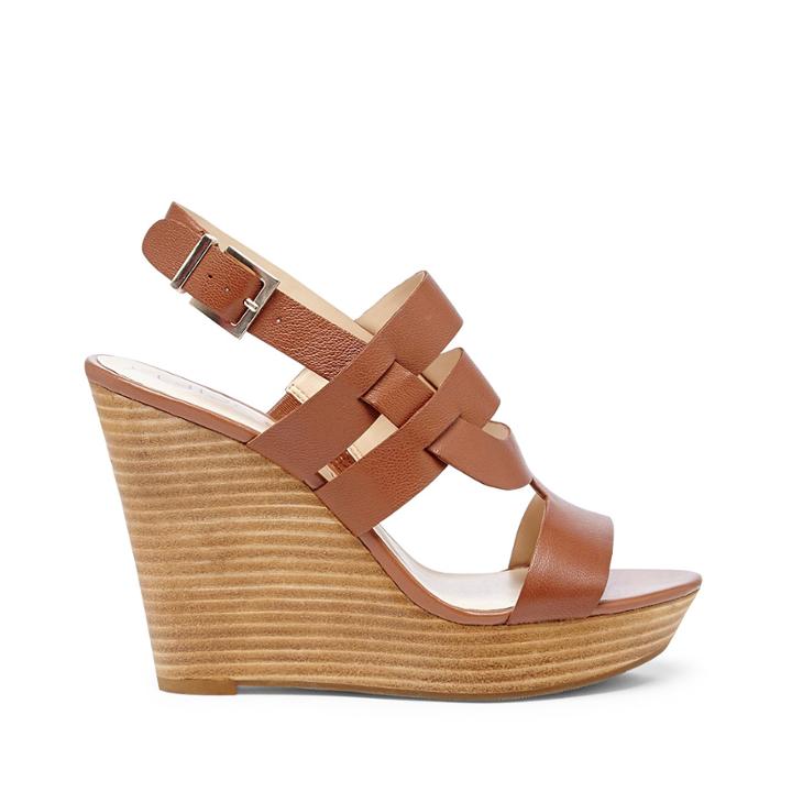 Sole Society Sole Society Jenny Platform Wedge Sandal - Equestrian Tan