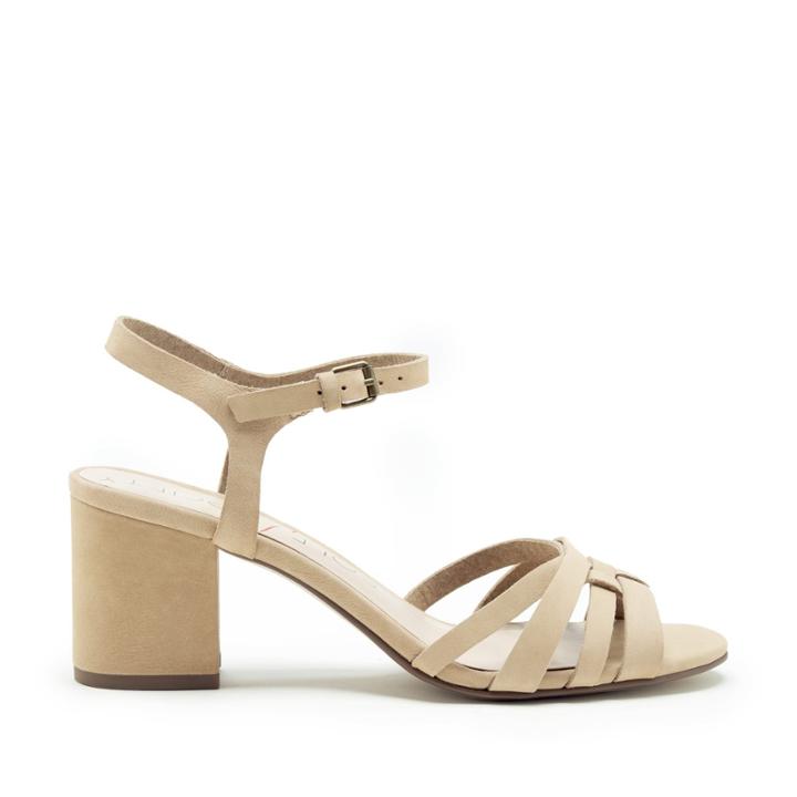 Sole Society Sole Society Paulina Ankle Strap Heel Sandal - Natural