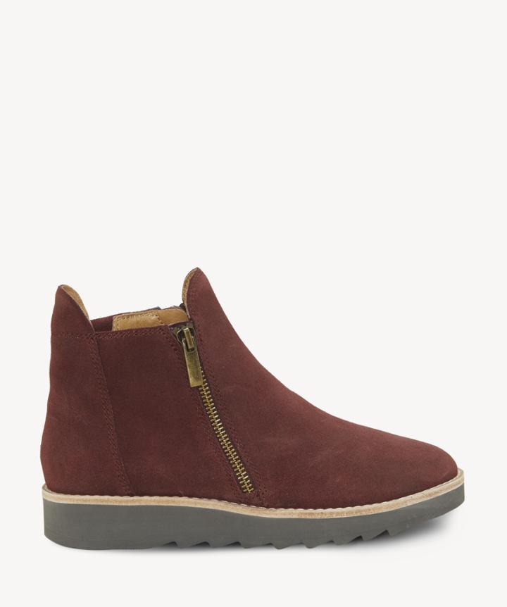 Cc Corso Como Cc Corso Como Women's Walter Side Zip Bootie Merlot Size 5 Suede From Sole Society