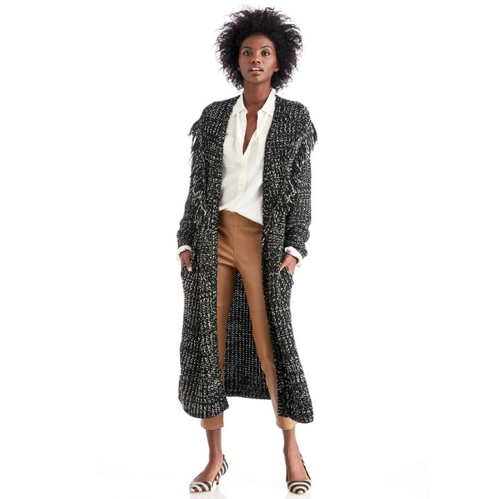 Astr Astr Opal Cardigan - Black-taupe