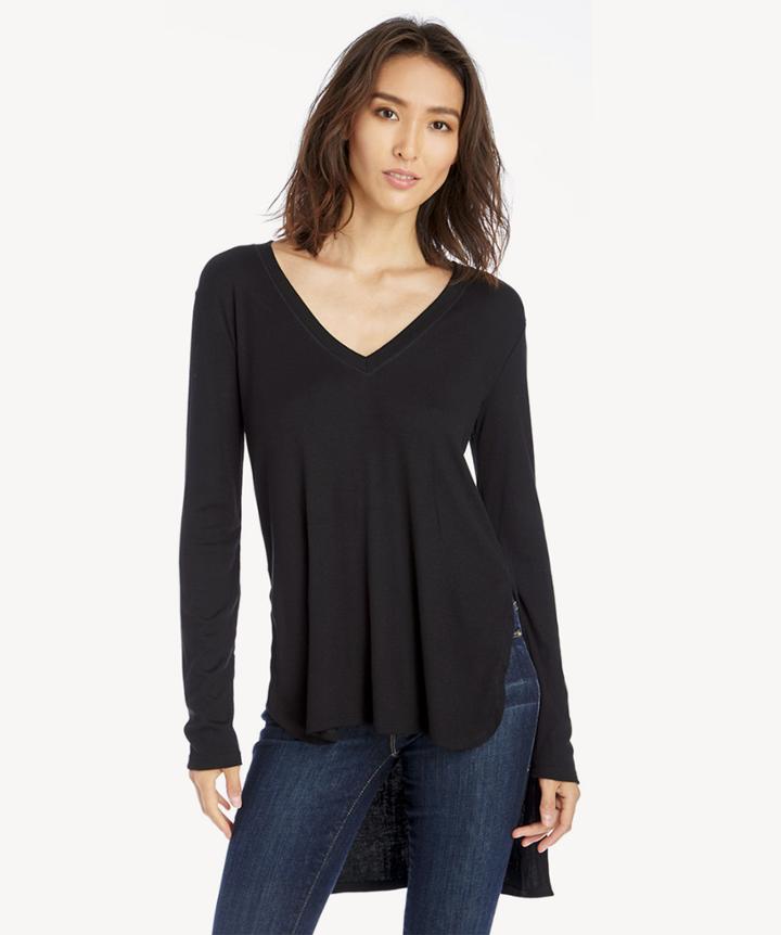 Heather Heather V Neck Hi Lo Tunic
