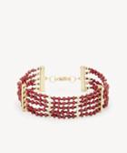 Sole Society Women's Beaded Line Bracelet Ruby Red One Size From Sole Society