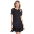 Wayf Wayf Fremont Short Sleeve Lace Dress - Black