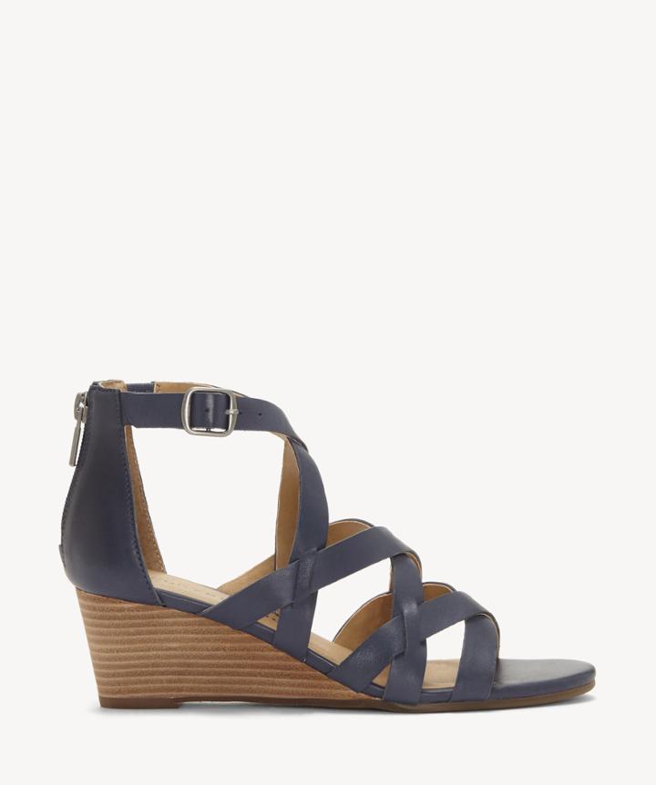 Lucky Brand Lucky Brand Jewelia Strappy Wedges Indigo Size 5.5 Leather From Sole Society