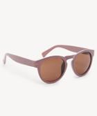 Sole Society Women's Chancie Classic Round Sunglasses Mauve One Size Plastic From Sole Society