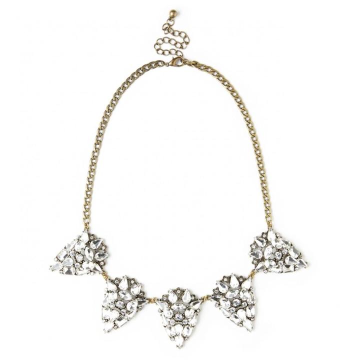 Sole Society Sole Society Crystal Cluster Statement Necklace - Crystal-one Size