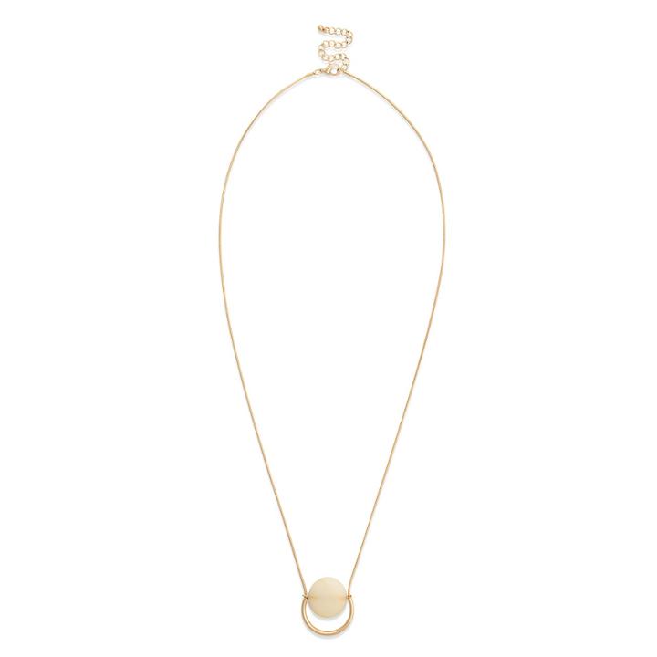 Sole Society Sole Society Stone Half Circle Pendant - Gold