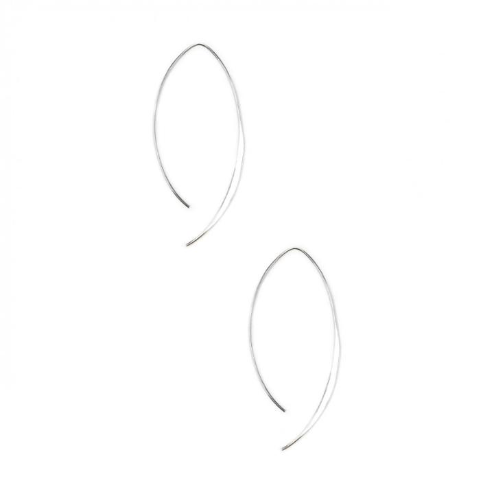 Sole Society Sole Society Dainty Front To Back Earring - Silver-one Size