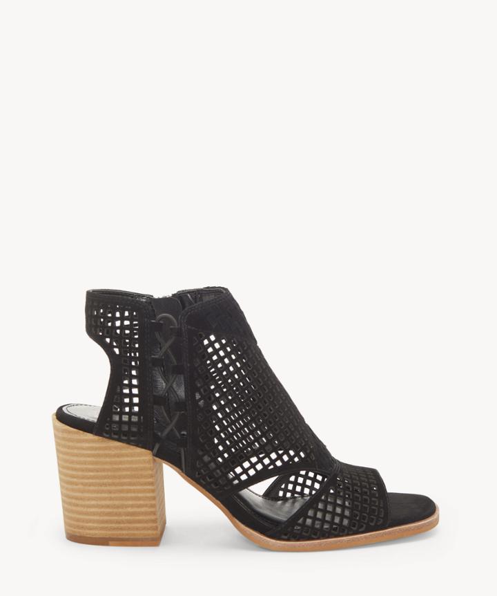 Vince Camuto Vince Camuto Women's Kampbell Cutout Sandals Black Size 5 Suede From Sole Society