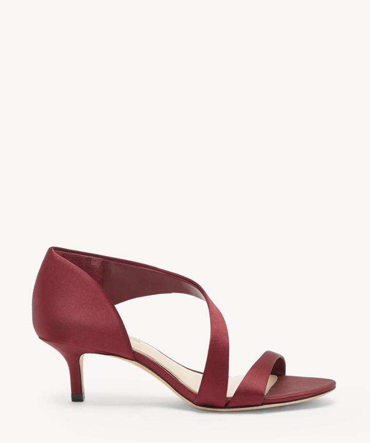 Imagine Imagine Women's Karlyn Low Heels Sandals Currant Size 10 Satin From Sole Society