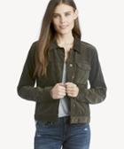 Vince Camuto Vince Camuto Women's Washed Corduroy Bttn Dwn Jacket In Color: Rich Olive Size Xs From Sole Society