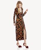 Astr Astr Women's Milena Dress In Color: Black Rust Floral Size Large From Sole Society