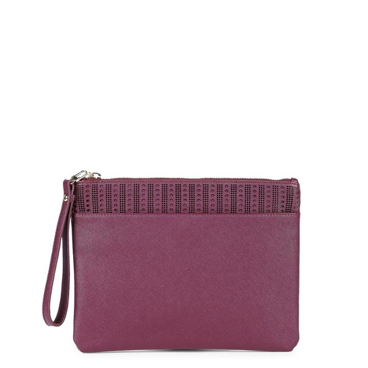 Sole Society Sole Society Lewis Laser Cut Eyelet Pouch - Berry