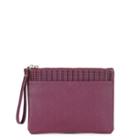 Sole Society Sole Society Lewis Laser Cut Eyelet Pouch - Berry