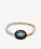 Sole Society Sole Society Stone Beaded Stretch Bracelet - Turquoise-one Size