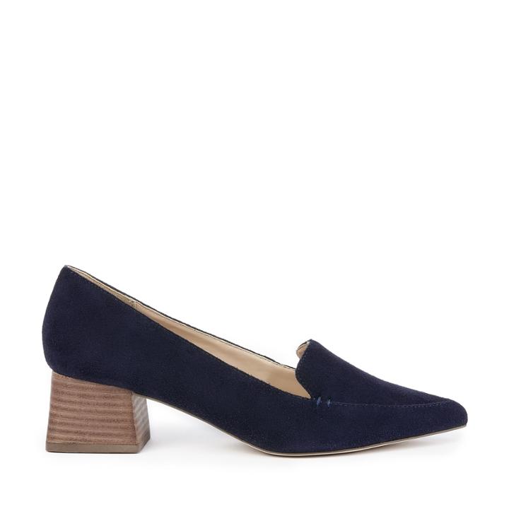 Sole Society Sole Society Mavis Flare Heel Loafer - Ombre Blue