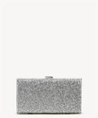 Sole Society Sole Society Mayanna Embellished Minaudiere Bag Silver Fabric Metal