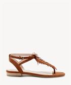 Sole Society Sole Society Mara T Strap Flats Sandals Cognac Size 5 Suede