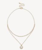Sole Society Sole Society Pink Shell Layered Necklace