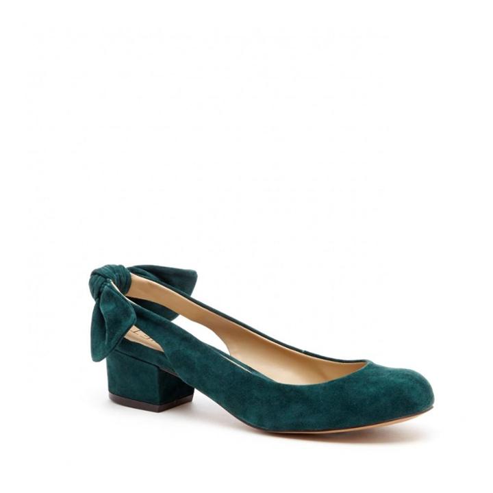 Sole Society Sole Society Opal Bow Slingback - Midnight Teal-5.5