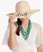 Sole Society Sole Society Sun Hat W/ Sequin Embroidery Natural One Size Os Straw