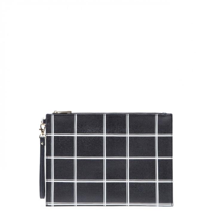 Sole Society Sole Society Kathleen Printed Pouch - Black White-one Size