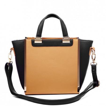 Solesociety Amaris Structured Mini Tote - Tan Black