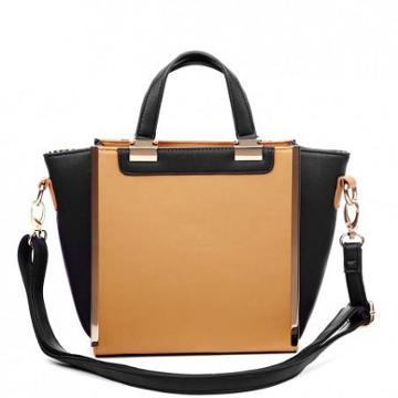 Solesociety Amaris Structured Mini Tote - Tan Black