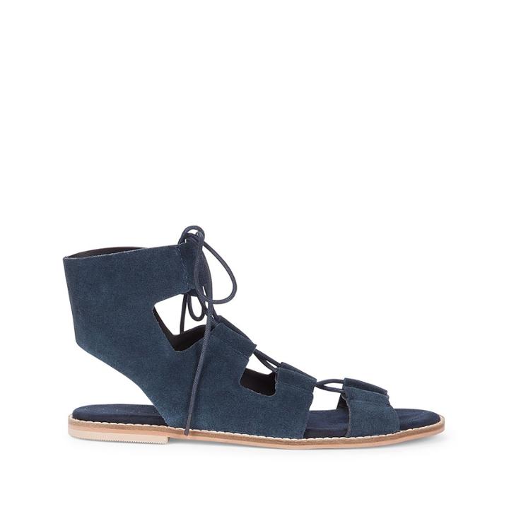 Sole Society Sole Society Cady Lace-up Flat Sandal - Ink