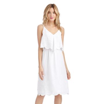 Wayf Wayf Handkerchief Overlay Dress - White-xs