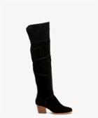 Sole Society Sole Society Melbourne Patchwork Otk Boots Black Size 5 Suede