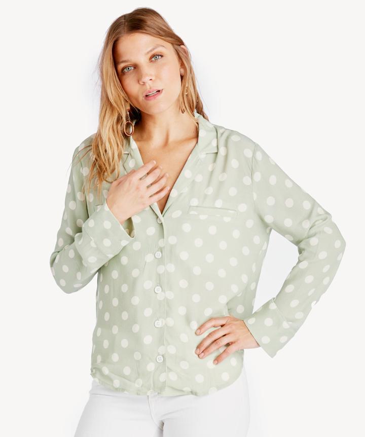 Capulet Capulet Geneva Shirt Polka Dot Size Extra Small From Sole Society