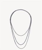 Sole Society Sole Society Dainty Layered Crystal Necklace Navy One Size Os