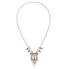 Sole Society Sole Society Oversize Stone Pendant Necklace - Silver-one Size