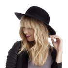 Sole Society Sole Society Wide Brim Wool Hat - Black-one Size