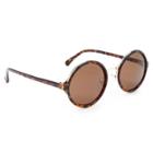 Sole Society Sole Society Marlene Oversized Round Sunglasses - Tortoise-one Size