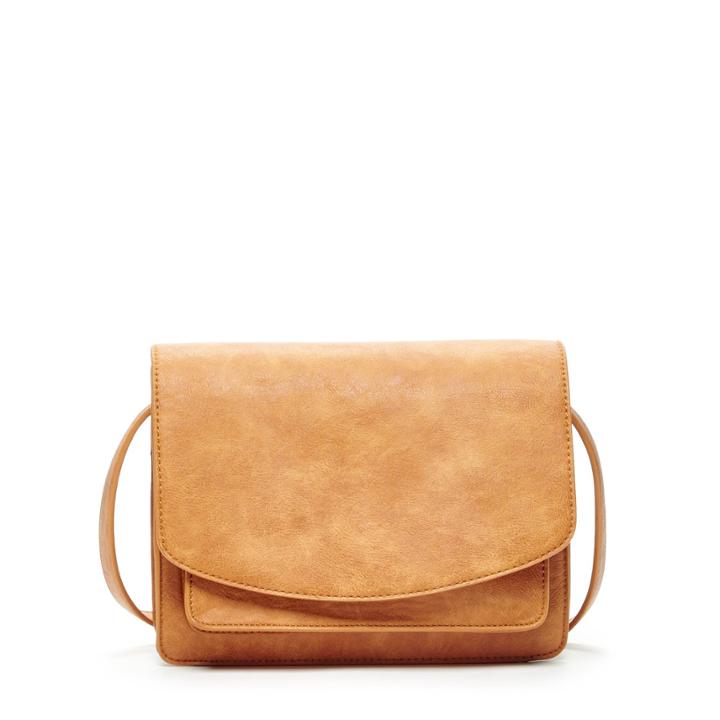 Sole Society Sole Society Michelle Vegan Flapover Crossbody - Cognac-one Size