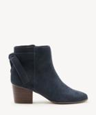 Sole Society Women's Rhilynn Tie Back Bootie Ink Size 10 Suede From Sole Society