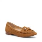 Sole Society Sole Society Ellison Suede Loafer - Chestnut-5.5