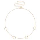 Sole Society Sole Society Plated Dainty Circle Choker - Gold-one Size