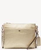 Sole Society Women's Tasia Pouch Vegan Bag Clutch Sand Metallic Vegan Leather From Sole Society