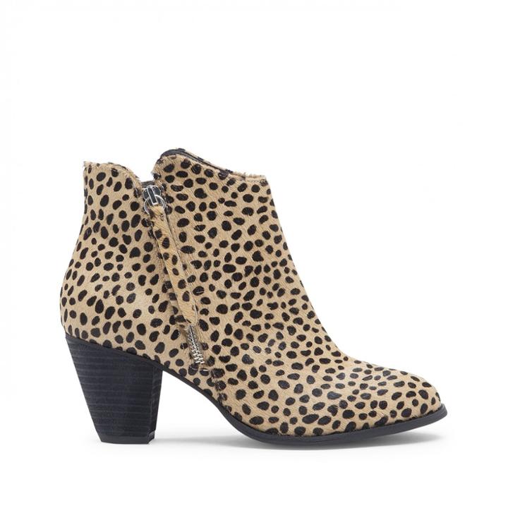 Sole Society Sole Society Justina Zipper Pull Bootie - Cheetah Dot